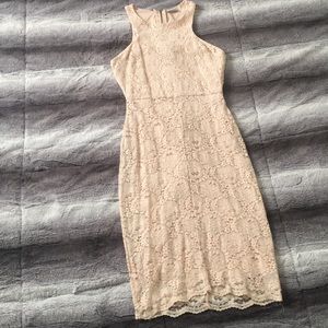 Stylish peach cocktail dress